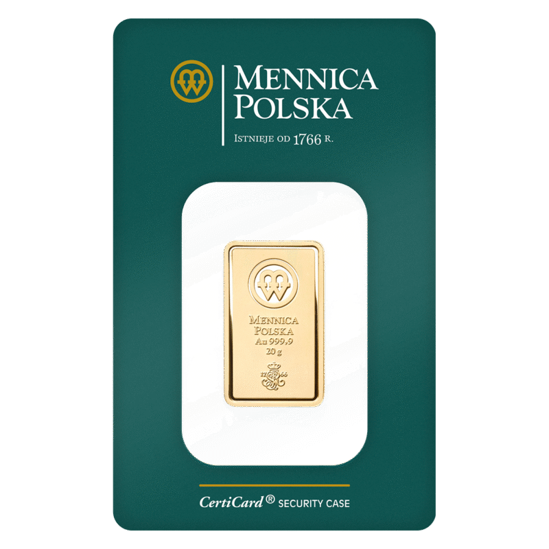 Sztabka Złota – Mennica Polska – 20 g
