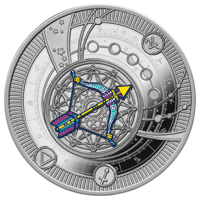 Strzelec, 500 franków CFA, Seria: Znaki Zodiaku