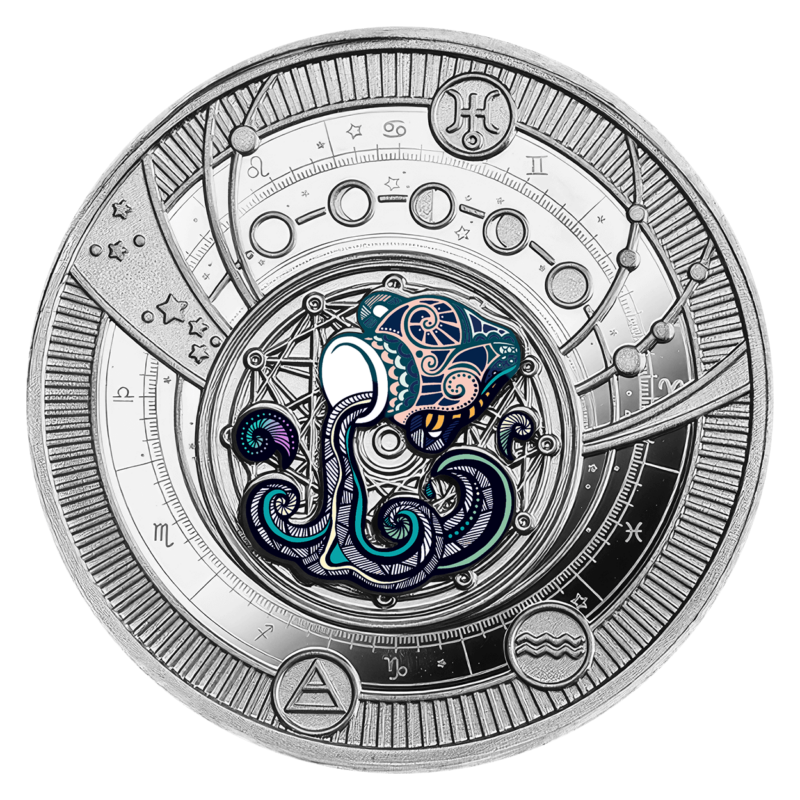 Wodnik, 500 franków CFA, Seria: Znaki Zodiaku