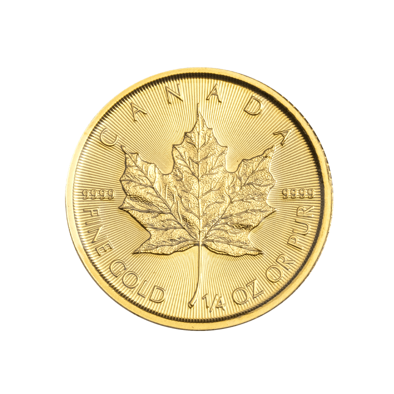 Liść Klonowy 1/4 oz – Złota moneta bulionowa Maple Leaf