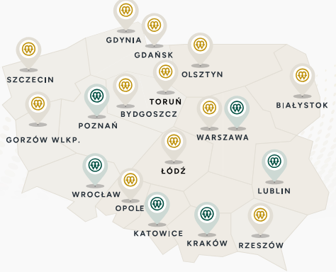 Mapa oddziałów
